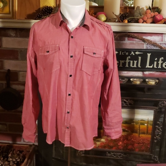DRILL NYC MENS BUTTON DOWN SHIRT M - Picture 2 of 7
